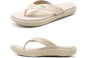 KuaiLu Womens Flip Flops Ladies Yoga Mat Comfortable Walking Thong Sandals with Plantar Fasciitis Arch Support Slip On Indoor Outdoor for Summer