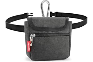 AEMIAO Bolsa de Golosinas para Perros con Cierre Magnético, Bolsa Premios Perros con Mosquetón Tela Oxford Bolsa de Entrenamiento para Perros para Viajes