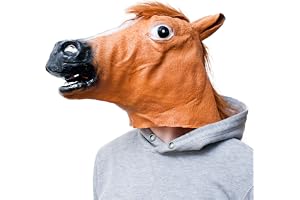 Hästmask för karneval och halloween hästkostym mask hästkostym mask latex mask för kostymer hästhuvud djur mask