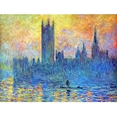 Quadro Con Stampa D'Arte Wee Blue Coo, 'Impressione Alba' Di Monet, Incorniciato, 30x41 Cm, Telaio In Legno, Prodotto In Scozia
