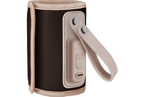 Lionelo Thermup Go Portabel Nappflaskvärmare, USB-C-Laddning & LCD-Display | Temperaturkontroll | Håller Värmen upp till 24 Timmar | Passar de Flesta Flaskor