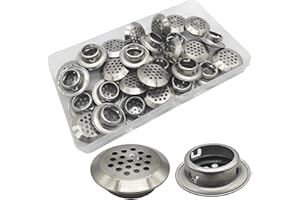 CTRICALVER Okrągła kratka wentylacyjna ze stali nierdzewnej, 19 mm, kratka wentylacyjna ze stali nierdzewnej, 30 szt., kratka wentylacyjna ze stali nierdzewnej (wypukła)