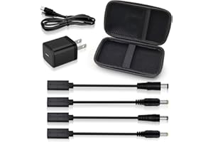 INTEC GAMING Retro Game Console Power Supply Kit - PD Fast Charging, Built-in chip, Stable Performance - Compatible with SNES/PS2/FC/SFC/SEGA MD2/MD3