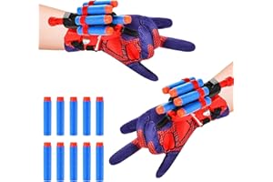 LIVESTN Spider Launcher Handschuh, 2 Set Kids Spider Hero Handschuhe Launcher-Handschuhe für Spider-Man, Spider Shooter Kinder Cosplay Handschuh Launcher Spielzeug für Kinder Fans (B)