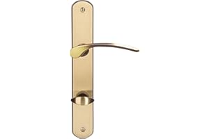 Alpertec 32740103 Amos-LS Messing brüniert für Badtüren WC Drückergarnitur Türdrücker Türbeschläge Neu, Badezimmertüren