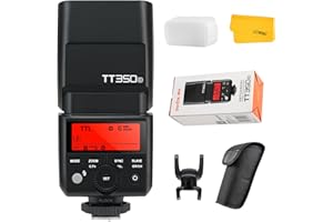 Godox TT350C Flash pour Appareils Photo Canon, 2.4G GN36 TTL Flash Speedlite HSS 1/8000s, Environ 210 Flashes à Pleine Puissance, Temps de Recyclage 0.1 à 2.2s, Externe Flashes pour Canon Caméra