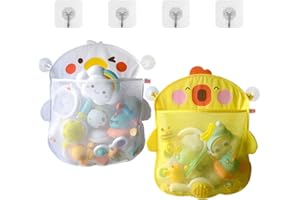 PEPOYO AI organizer giochi bambini，portagiochi bambini contenitori，rete per giochi da bagno per bambini，abito a due pezzi.