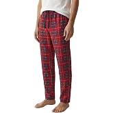 Elemge Esnek Kumaş Rahat Kesim Likralı Regular Fit Erkek Pijama Altı Beli Lastikli İpli Cepli Ekoseli Uyku Pantolonu İnce Eşo