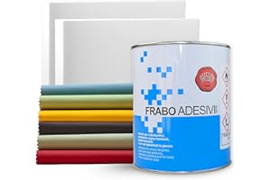 TENDAGGIMANIA Colla per Tessuti, Gommapiuma, Legno, Pannelli Fonoassorbenti - Collante Forte Ideale per Tappezzeria e Fai da Te - a Pennello 850 gr - Made in Italy