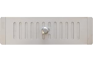 DEMLOU Rejilla de Ventilación Ajustada Hecha de Aluminio Anodizado, Ideal para Armarios y Gabinetes, Parrilla de Ventilación de Aluminio Regulada, Salida de Aire de Apertura y Cierre. (25 x 8 cm)