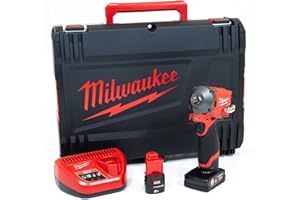 Milwaukee M12 FIWF12-622X Fuel™ Kit de clé à choc 12 V 1 x 2,0 Ah et 1 x 6,0 Ah Li-ion