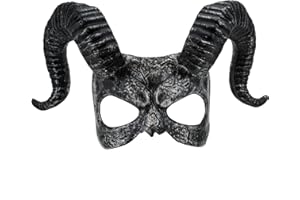 W WIDMANN MILANO Party Fashion - Máscara con cuernos para adultos, máscara de chamán, accesorio para Halloween, carnaval