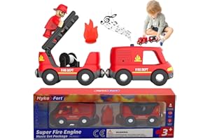 Aomantic Sarl Eisenbahn Zug, Eisenbahn Elektrische Lok Kinder, Elektrische Lok, Feuerwehrzug, Elektrischer Zug Set für Kinder, Eisenbahn Lok Kinder, Elektrischer Zug Spielzeug, Empfohlen ab 3 Jahren