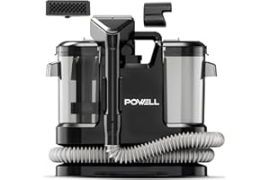 Powell lavatappeti 450W – Pulitore per Tappeti e Tappezzeria con Aspirazione 13000PA, Serbatoio 1,8L, per Divani, Interni Auto – Cavo 5m, Leggero 3,5kg, Nero