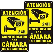 Esta Propiedad Está Protegida Por Cámaras De Vigilancia Señal De Metal