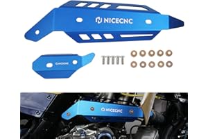 NICECNC Mittlerer Rohr-Wärmeschutzschild Compatible with Yamaha Raptor 700 2015 2016 2017 2018 2019 2020-2024, Raptor 700R 2015-2020 2021 2022 2023 2024, 700R SE 2015-2023 Blau