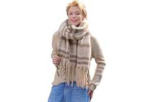 DiaryLook Karierter Warmer Deckenschal für den Winter, Lange Damen Schals, kariert, weich, Wolle, Tartan für Frauen