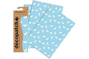 Décopatch C727O - Une pochette de 3 feuilles de papier imprimé 30x40 cm, Petites licornes