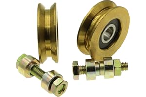 LASANA SMART MACHINES V50-8 : Lot de 2 roues pour portail coulissant en acier avec rainure en V