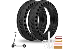 HAONAIMO Pneu Plein Trotinette Electrique 8.5 Pouces pour Xiaomi Pro 2/M365/1S/Essential, 8 1/2 x2 Pneu de Rechange Solide, Anti Dérapant Anti Crevaison