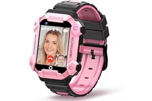 PTHTECHUS Reloj Inteligente GPS Niños - Smartwatch Telefono con GPS Localizador 4G Bluetooth Musica Videollamada WiFi SOS Podómetro Chat de Voz Despertador Camara per Niño y Niña de 5-12 Años
