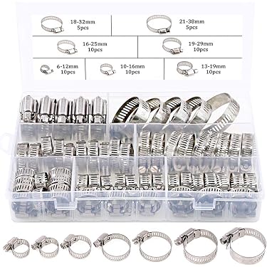 Edelstahl-Schlauchschellen 304 – 2 Stück, 47-51 Mm – Doppeldraht, Verdickt – Für Rohre & Kabel
