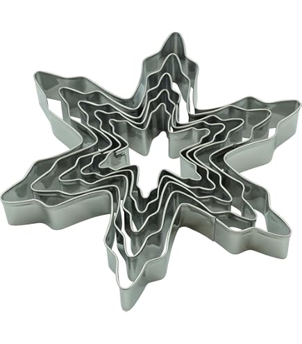 Stampino Per Biscotti A Forma Di Fiocco Di Neve In Acciaio Inox - 6 Cm - Stadter