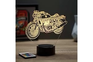 JNB-MAKER Lampe Moto Continental Gt 650 16 Couleurs NON PERSONNALISABLE, Avec Un Nom Ou Un Message, Lampe 3D, Veilleuse Ambiance Décoration, Lampe De Chevet, Moto,