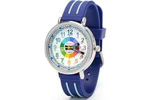 Kiddus Montre Bracelet Éducative pour Enfants. Analogique avec Exercices. Mécanisme en Quartz Japonais