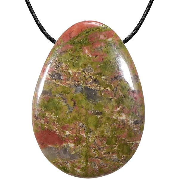 Pendentif En Pierre Naturelle - Collier Cristal Goutte Avec Cordon Végan | Pierre De Guérison Et Porte-bonheur