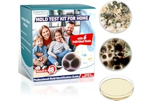 HAATEST Mold Test Kit for Home: 6 Simple Mold Detector with Detailed Identification Guide for Home Surfaces & Indoor Air Quality & HVAC Testing Results in 48 Hours - at Home Black Mold Detection Kit
