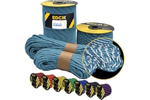 EdcX Paracord 4 mm, más de 35+ Colores sólidos (10 m, 15m, 30m, 50m, 100m, 300m) | Ideal para Camping, al Aire Libre | Cuerda 100% Nailon 4mm | Cuerda Tactica 550 Tipo III