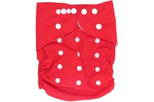 KKPLZZ Pañal reutilizable, pañal de tela para niños, ajustable, elástico y transpirable, impermeable, a prueba de fugas, con botones de presión, pañales de tela para niños de 3 a