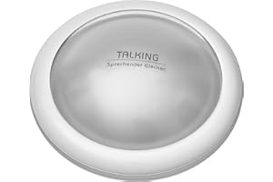 ‎TFA DOSTMANN TFA Dostmann Sprechender Wecker mit Zeitansage TALK2, 60.2565, mit Funkuhr, Ansage von Wochentag/Datum, Alltagshelfer für Blinde, Sehbehinderte, in Deutsch, Lautstärke regelbar, Silber