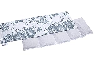 Medi Partners Coussin chauffant noyaux de cerise 60x20cm 800g Coton 5 Chambres par le froid Taie d'oreiller amovible (Berry)