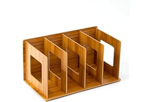 keivmlvt Supports en bois pour CD et DVD Étagère de rangement de livres pour CD et DVD Étagère parfaite pour stocker et organiser des CD, DVD, Blu-Ray, jeux vidéo et livres.