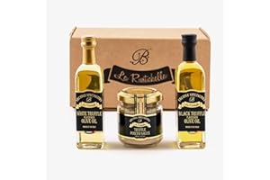 La Rustichella Black & White Truffle Oil and Porcino Sauce, 210 g Combo Set