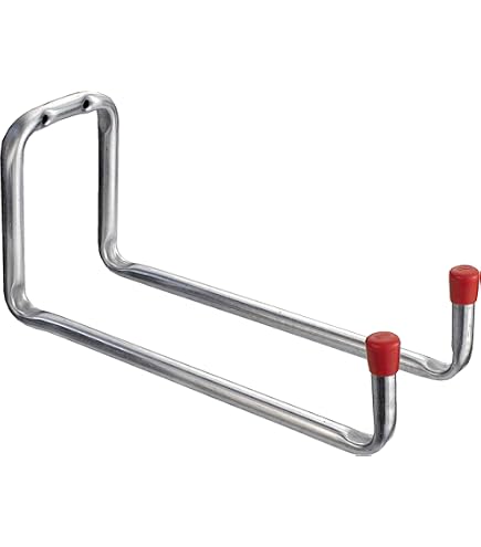 Connex DY31000 Set 6 Ganci Da Parete Zincati Con Rivestimento In Gomma - Universali Per Garage, Cantina, Giardino E Casa - Organizer Da Parete Per Utensili E Attrezzi