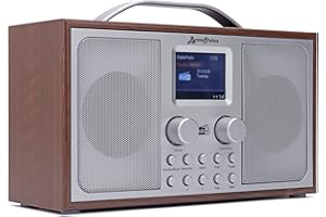 ByronStatics Digital Radios, DAB+ DAB FM Radio with Bluetooth, Dual Alarm, Colour Display, 2x1W (RMS) Speaker output, 3.5mm Earphone Jack, External AC Adaptor