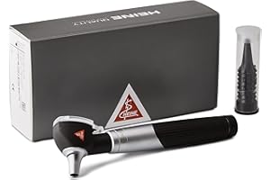 HEINE - Otoscopio Mini 3000 F.O. XENON, in confezione con 5 specula monouso, nero