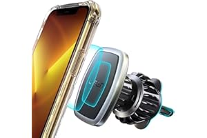 LISEN Support Téléphone Voiture, Clip Améliorer 2022 [6 Super Aimants Puissants] [Case Friendly] Support Magnetique Porte Telephone Voiture pour Tous Les