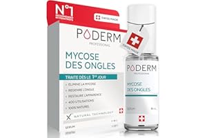 PODERM - MYCOSE ONGLE TRAITEMENT 2en1 | Aux plantes exceptionnelles puissantes antifongiques et réparatrices | Soin professionnel pied/main | Facile & rapide | Swiss Made