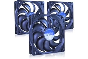 AABCOOLING Super Silent Fan 12 Pro - Silent and Efficient 120mm Fan with 4 Anti-vibration Pads, Quiet Fan, Silent Fan, CPU Cooler, 12V - Value Pack 3 Pieces 13.9 dB(A), 53 CFM, 1200 RPM