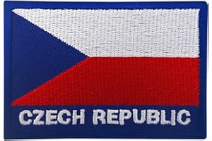 ELLU Toppa ricamata con bandiera della Repubblica Ceca