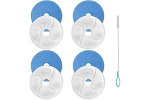 Acmerota 4-częściowy zestaw wymiennych filtrów do fontanny NPET WF160 WF040 WF120 Cat Fountain wiele filtrów system filtrów zamiennych dla psów, kotów, fontanna do picia z żywicą i węglem aktywnym