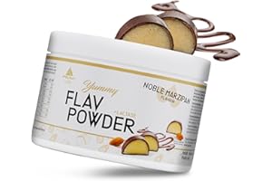 PEAK Yummy Flav Powder - 250g Geschmack Noble Marzipan I 50 Portionen I Geschmackspulver zum Süßen fast ohne Kalorien und ohne Zuckerzusatz I mit Inulin und dem Verdauungsenzym Laktase I vegan