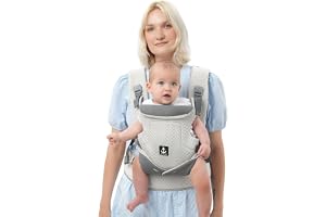 LUFFCABO Bärsele i Mesh för Baby till Småbarn med 3 Bärpositioner, Extra Andningsbar Bärsele, Ergonomisk Bärsele för Småbarn och Spädbarn – Bekväm för Barn 5–36 Månader upp till 15 kg