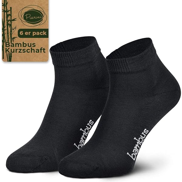 6 Paar Kurzschaft-Socken Aus Bambus-Viskose – Antigeruch, Feuchtigkeitsregulierend, Für Damen, Herren & Kinder
