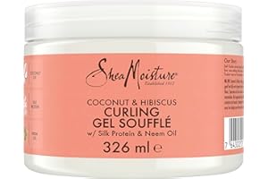 Shea Moisture Coconut & Hibiscus Curling Gel Soufflé no silicones or sulphates for thick, curly hair 326 ml