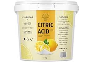 UCI CHEMICALS Citric Acid 5 Kg Bucket Food Grade Bath Bomb, Cleaning, Descaling and Food preserving 5 kg